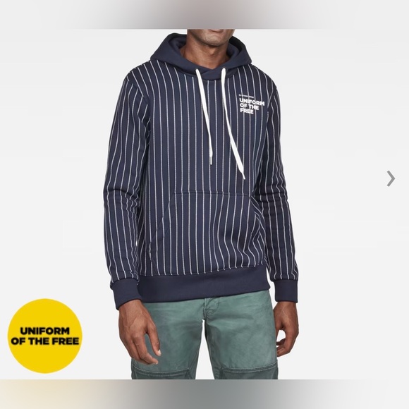 G-Star Core Hooded Pinstripe 1 Sweat, NWT - Picture 3 of 10